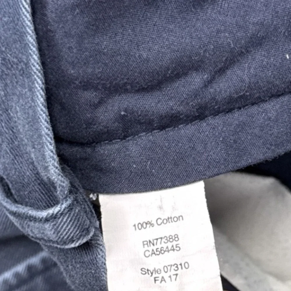 J.Crew Chino Pants The Driggs 32x32 Navy Blue 100% Cotton Slim Fit Twill